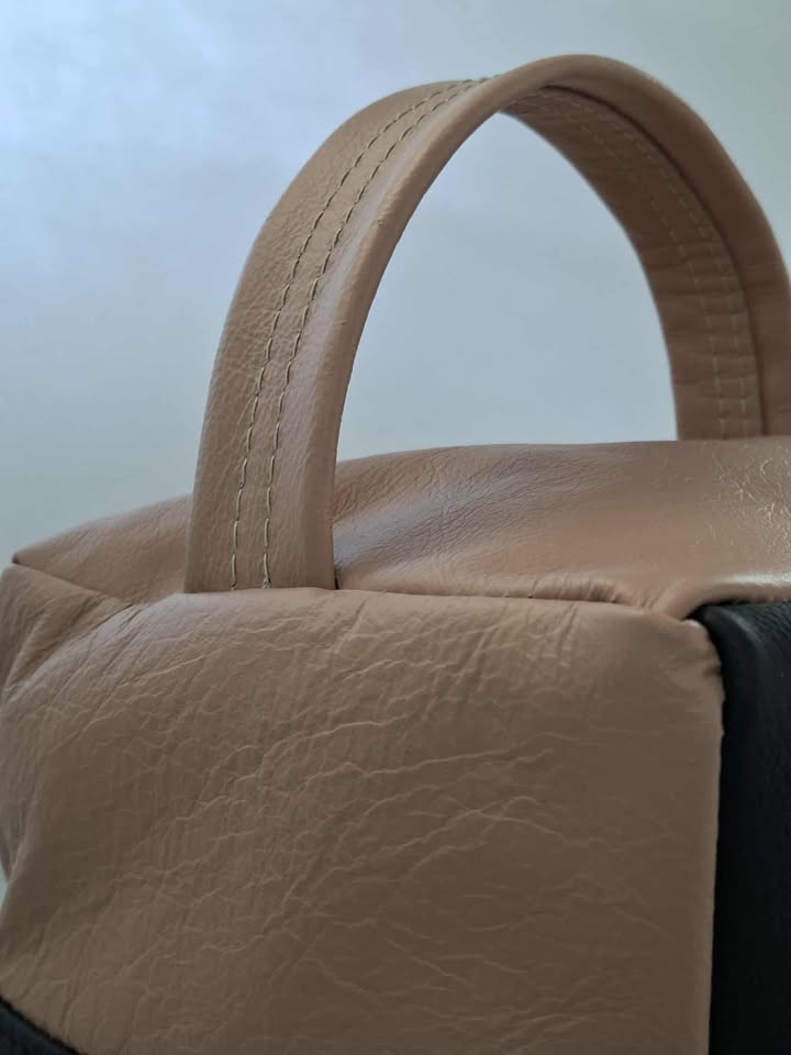 Leather Door Stop (Tan and Black)