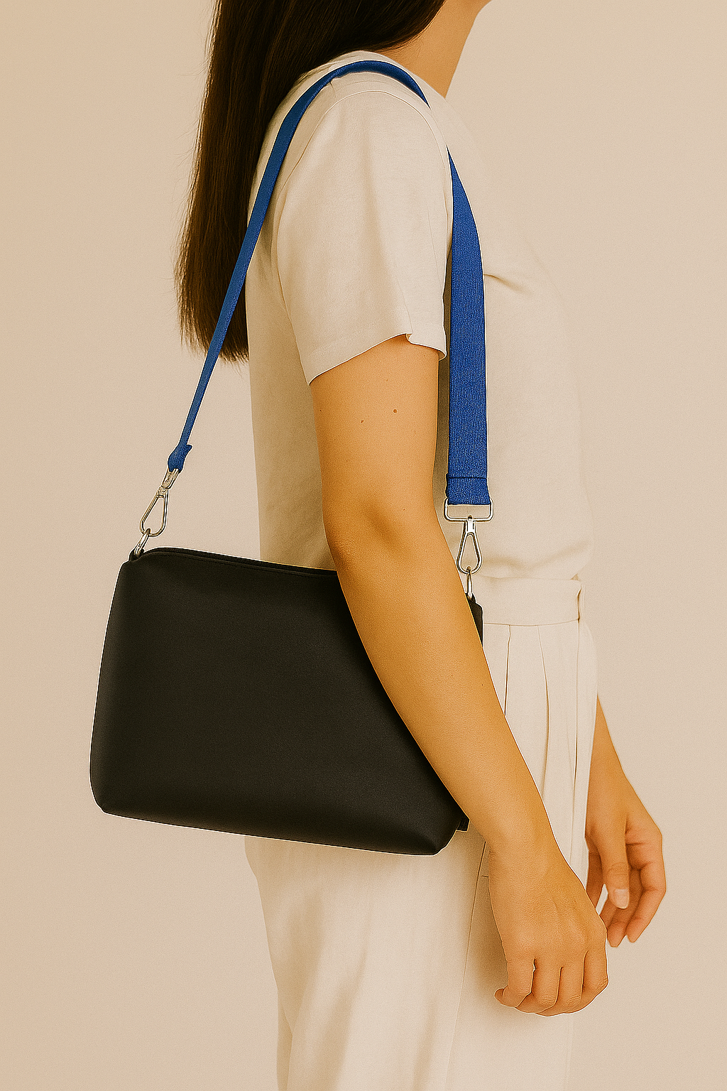 Vinyl Handbag Strap - Blue