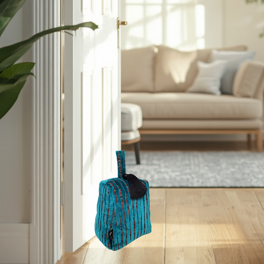 Door Stop (Aqua and Black)