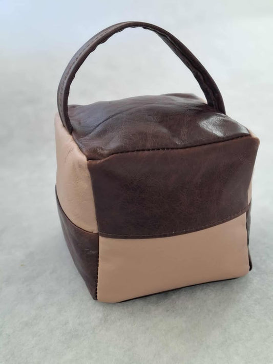 Leather Door Stop (Tan and Cherry)