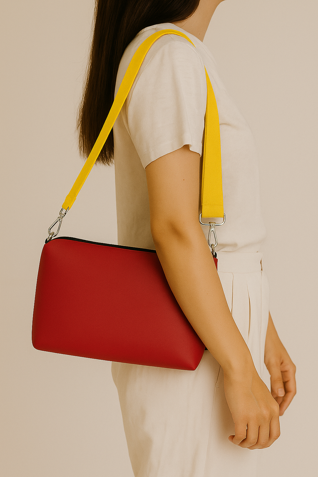 Vinyl Handbag Strap - Yellow