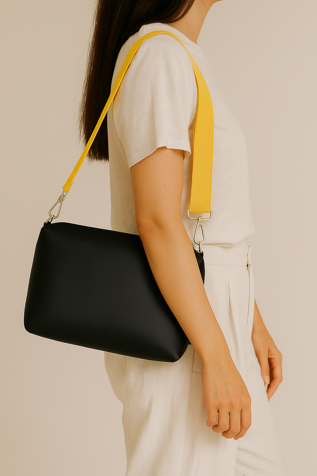 Vinyl Handbag Strap - Yellow