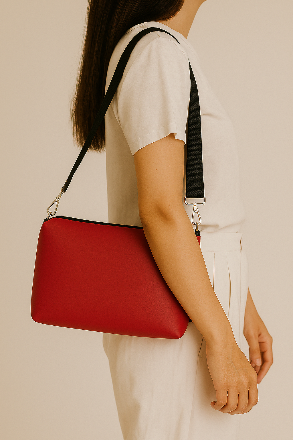 Vinyl Handbag Strap - Black